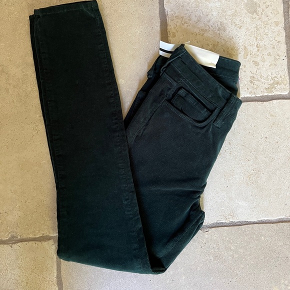 L’AGENCE Margot High Rise Skinny//Taille Haute Etroit in Dark Green - Picture 2 of 7